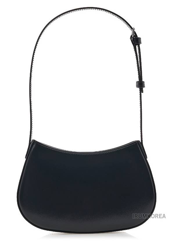 CELINE Tilly Medium Shiny Calfskin Shoulder Bag Silver Black