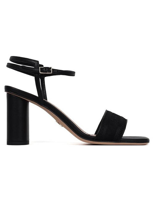 Dway Satin Sandal Heels Black Dior