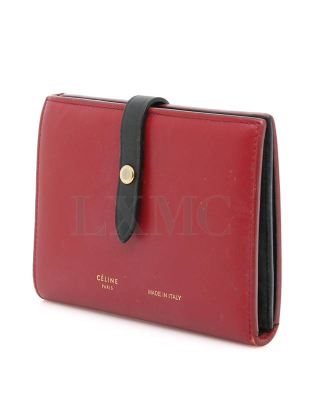CELINE Multi function wallet black red two tone