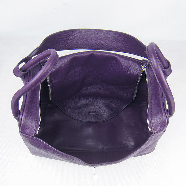 Hermes Lindy 34cm handbag 6208 purple Silver