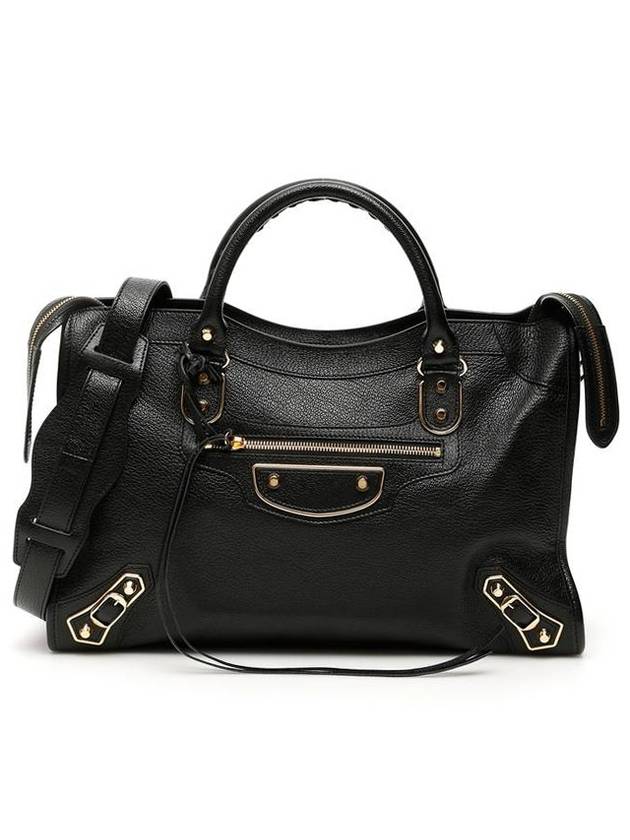 Balenciaga Classic Metallic Edge City Tote Bag Black