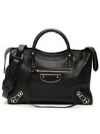 Balenciaga Classic Metallic Edge City Tote Bag Black