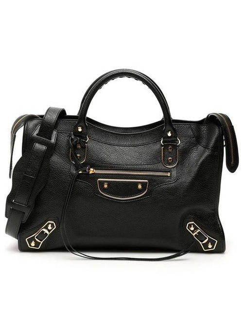 Balenciaga Classic Metallic Edge City Tote Bag Black