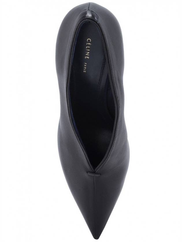 CELINE WoMen's V Neck Soft Pumps Heel Black