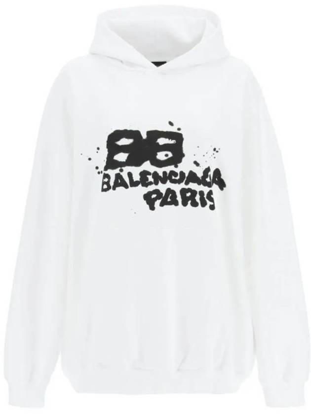 Balenciaga BB Icon Logo Large Fit Hoodie White