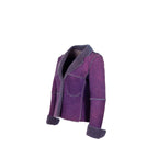 Chanel Size 36 Vintage Shearling Coat Lambswool Purple