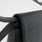 FENDI Zucchino Mamma Baguette PVC Leather Bag Black 8BR001