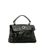 Saint Laurent Muse Top Handle Bag in Calf Leather Black 283761