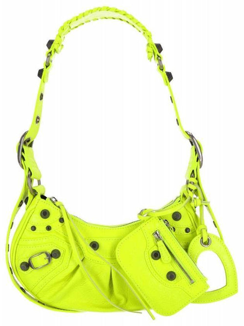 Balenciaga Women's Le Cagol XS Shoulder Bag Neon Yellow