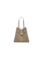 Fendi Origami Medium Leather Tote Bag Dove Grey