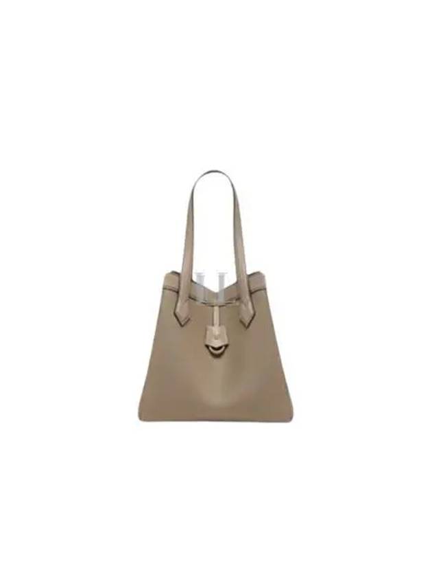 Fendi Origami Medium Leather Tote Bag Dove Grey