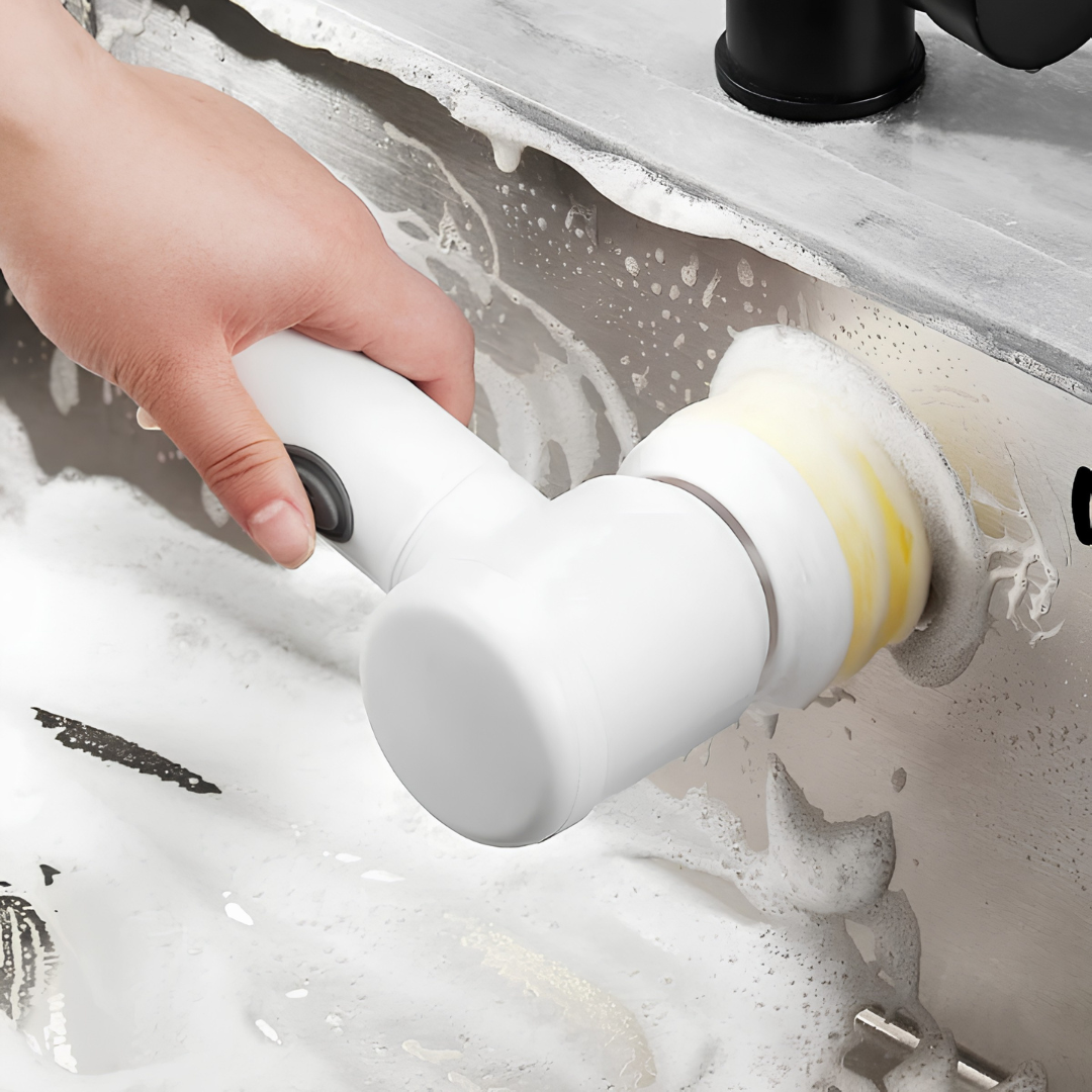 Waterproof 5-in-1 Rechargeable Electric Scrub Gun