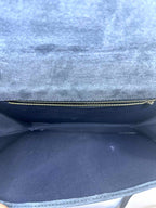 FENDI Grey Suede Monogram Handbag