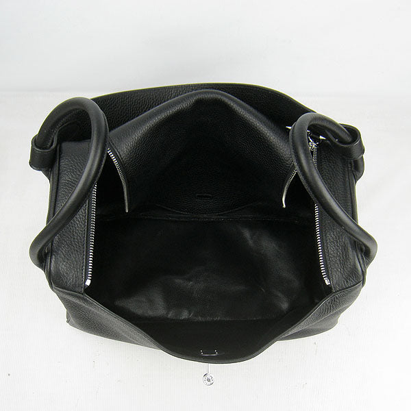Hermes Lindy 34cm handbag 6208 black Silver