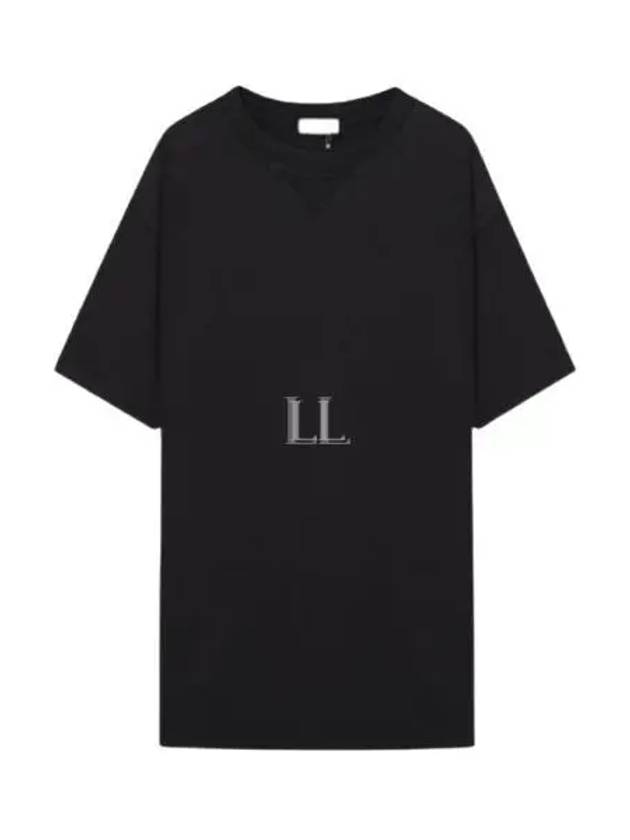 Embroidered Logo Short Sleeve T-shirt Black Dior
