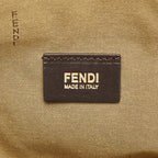 Fendi Tote Bag Brown Leopard Printed Nylon Canvas