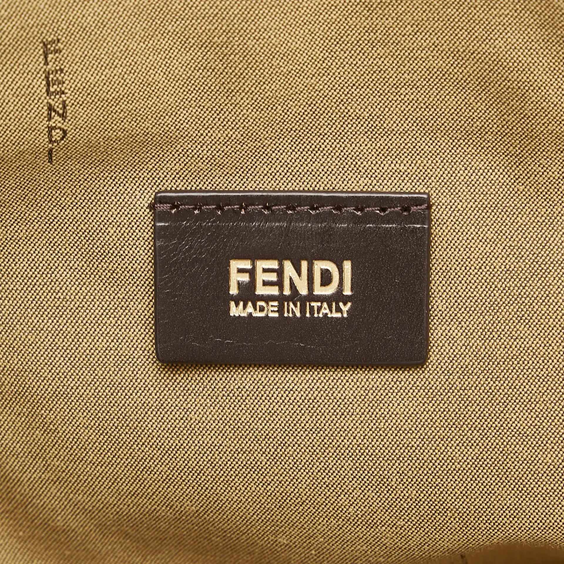 Fendi Tote Bag Brown Leopard Printed Nylon Canvas