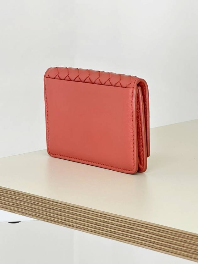 Bottega Veneta Apricot Intrecciato Card Wallet 2VBVW26296