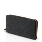 Louis Vuitton ZIPPY WALLET LONG PURSE BLACK MONOGRAM EMPREINTE LEATHER