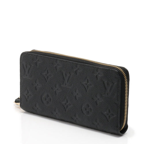 Louis Vuitton ZIPPY WALLET LONG PURSE BLACK MONOGRAM EMPREINTE LEATHER