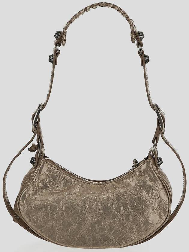 Balenciaga Metallic Le Cagol XS Lambskin Shoulder Bag Metallic Beige