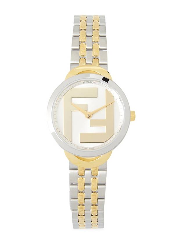 Fendi Forever Fendi Round 30mm Stainless Steel Watch Gold