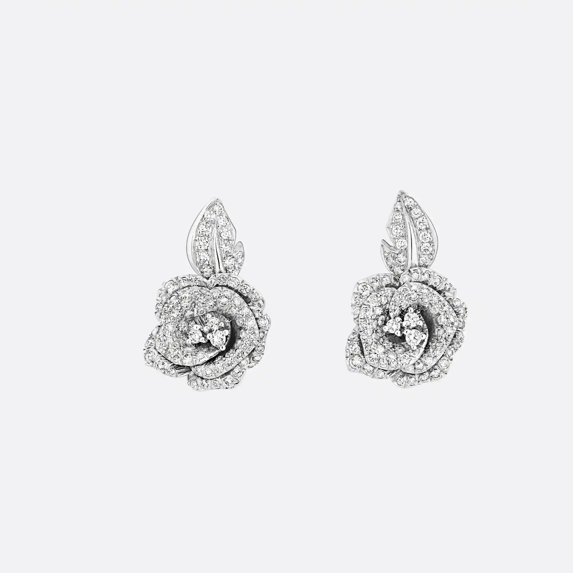 DIOR ROSE BAGATELLE DIAMOND MEDIUM EARRINGS