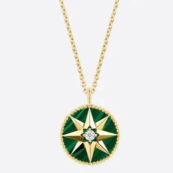 DIOR STERLING SILVER EIGHT-POINTED STAR COMPASS SERIES NECKLACE