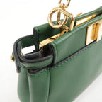 FENDI Micro Peekaboo Leather 2Way Bag Hand Bag Green 8M0355