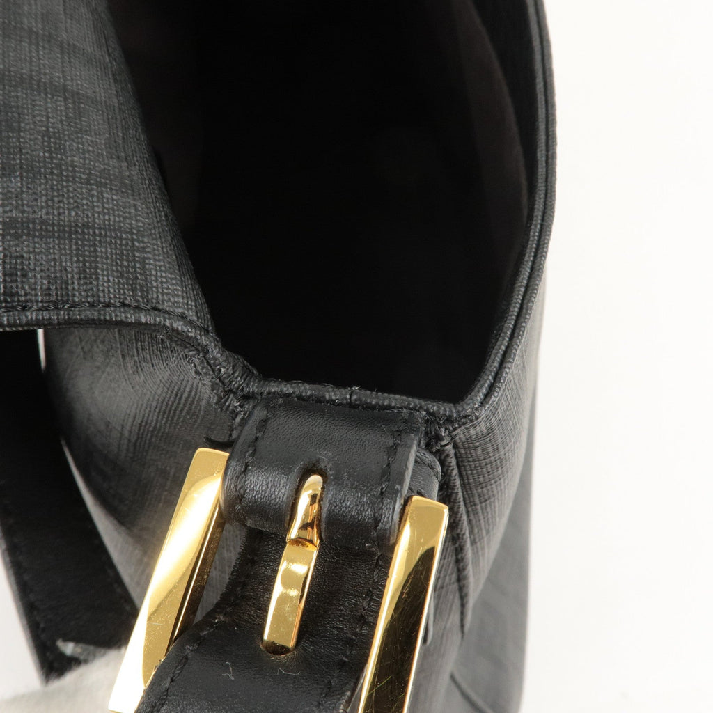 FENDI Zucchino Mamma Baguette Canvas Leather Shoulder Bag 8BR001