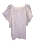 See By Chloe Cut Out Shoulder Top in White Cotton