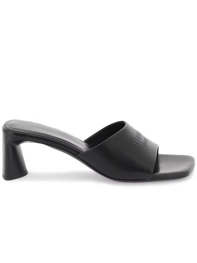 Balenciaga Duty Free Leather Slipper Heels Black