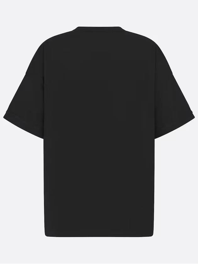 Oversized Fit Cotton Short Sleeve T-Shirt Black Dior