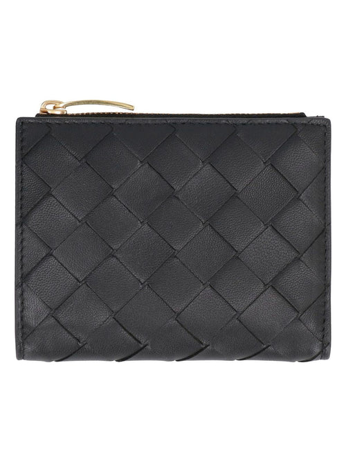 Bottega Veneta Women's Bi-Fold Wallet With Zip in Black | Size UNICA | 707601VCPP3