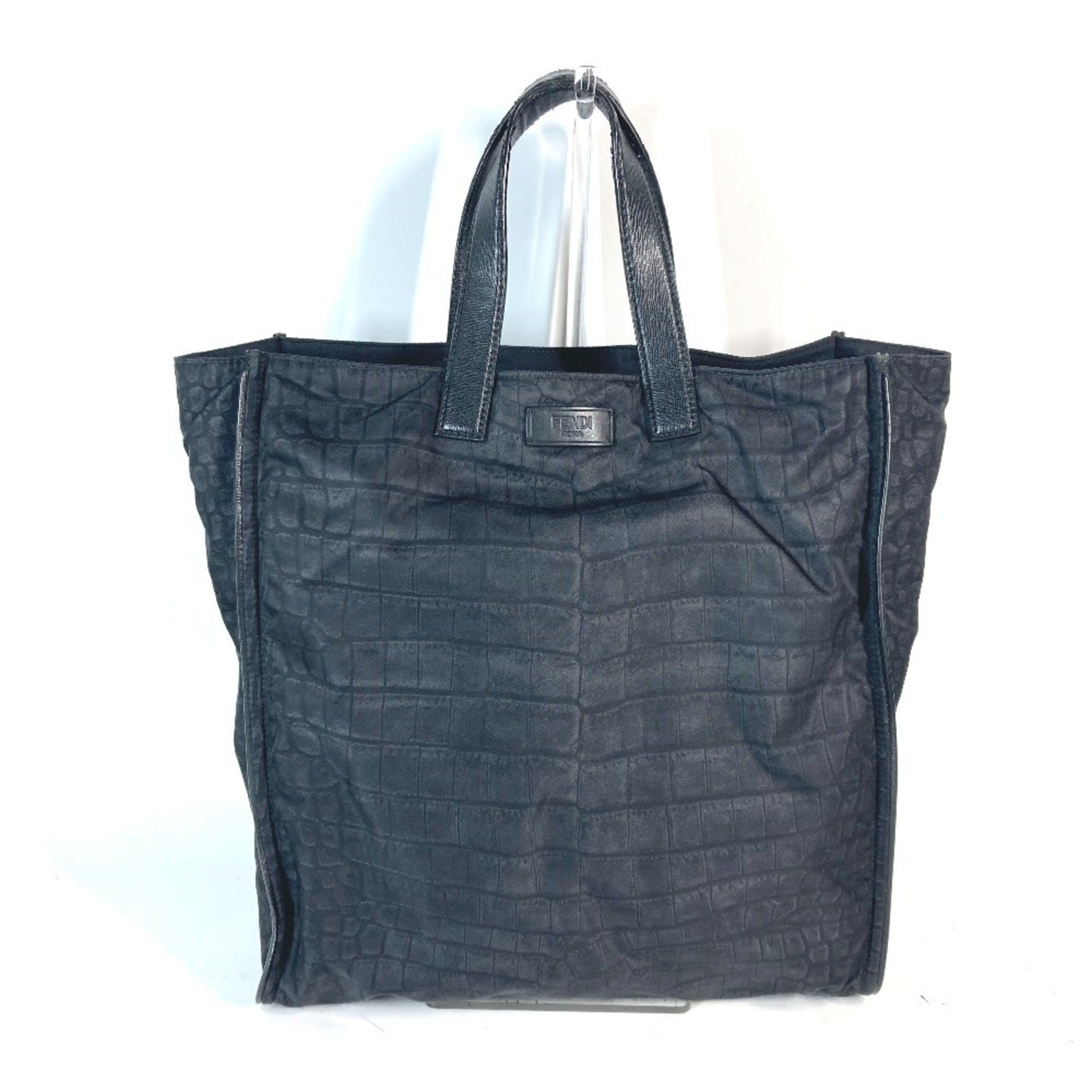 Fendi  Nylon Leather Shoulder Bag Tote Bag ()