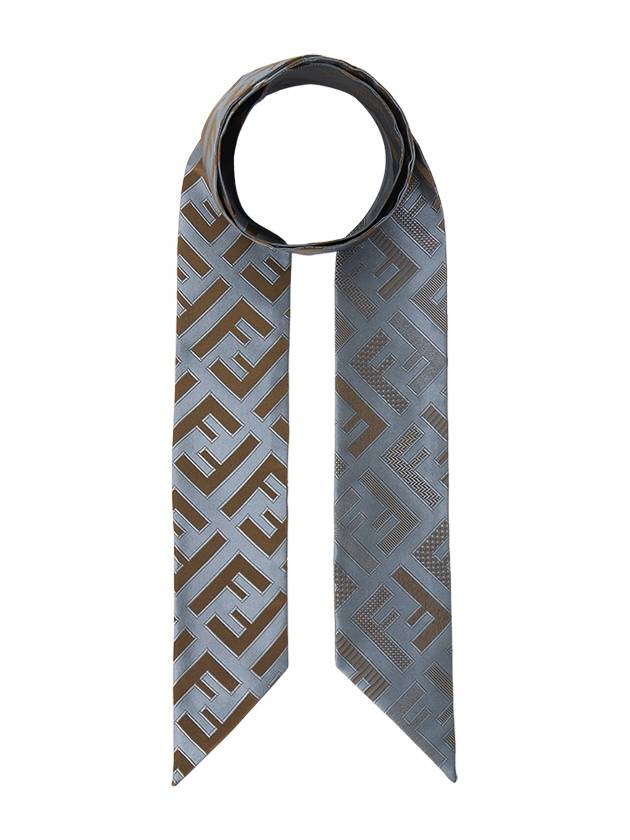 Fendi Wrappy Silk Scarf Light Blue