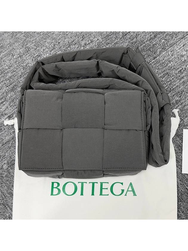Bottega Veneta Cassette Padded Tech Small Cross Bag Dark Grey