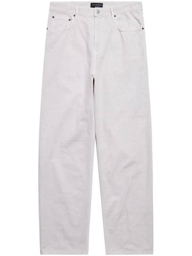 Balenciaga Loose Fit Wide Leg Jeans White