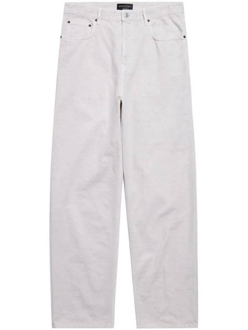 Balenciaga Loose Fit Wide Leg Jeans White