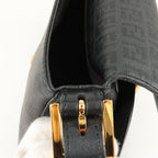 FENDI Zucchino Mamma Baguette Canvas Leather Shoulder Bag 8BR001
