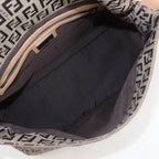 FENDI Mamma Baguette Zucchino Leather Shoulder Bag Beige 8BR001