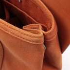 HERMES Toile Chevrons Leather Valparaiso PM Bag I Stamp Orange