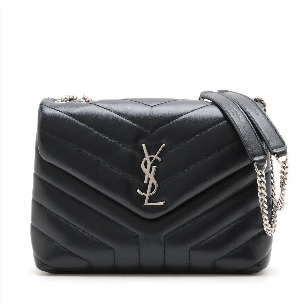 Saint Laurent Mule Leather Chain Shoulder Bag Black 494699