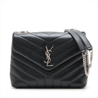 Saint Laurent Mule Leather Chain Shoulder Bag Black 494699