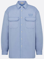 Overshirt Cotton Jacket Blue Dior