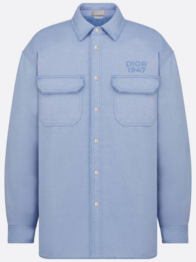 Overshirt Cotton Jacket Blue Dior