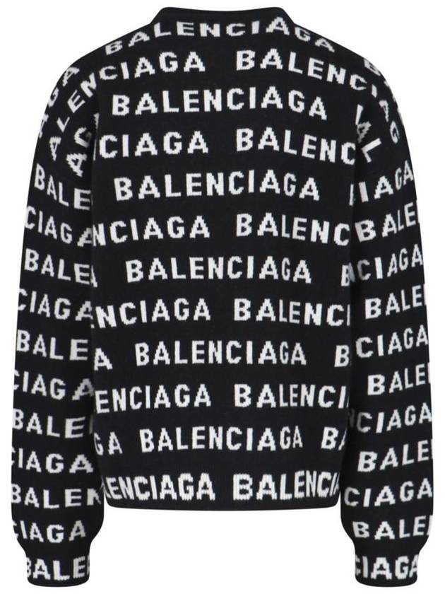 Balenciaga All-Over Logo Sweatshirt Black