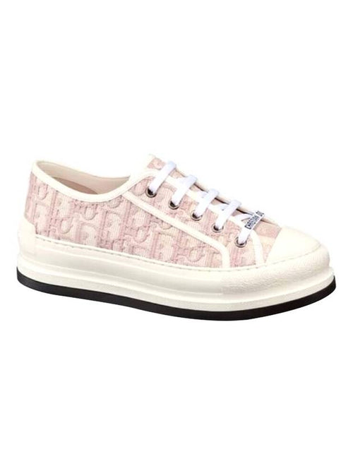 Walk'n' Platform Oblique Embroidered Low Top Sneakers Pink Dior