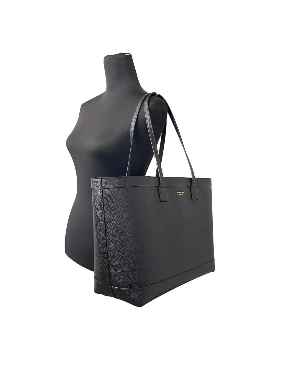 Burberry Leather Tote Bag Women Black