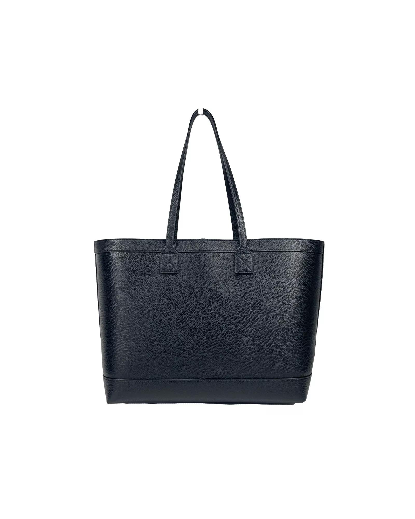 Burberry Leather Tote Bag Women Black